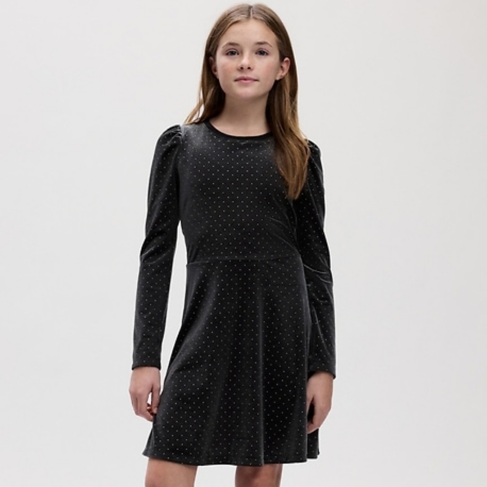 GAP KIDS Girls Velvet Skater Dress Size Large 10 NWT - Picture 1 of 6